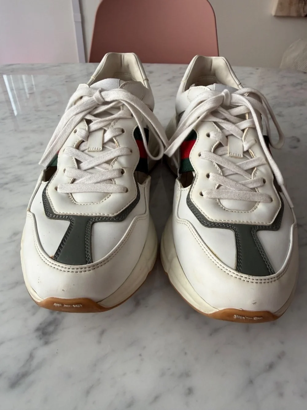 Gucci Rhyton Sneakers Cut Out Leather - Men's size 7